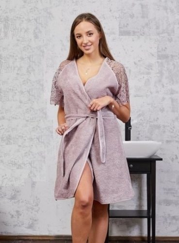 Халат "JOSEPHINE" (L) ФИОЛЕТ (Maison Dor)